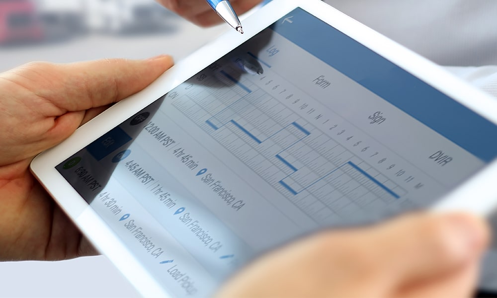 ELD logging for CDL hours of service