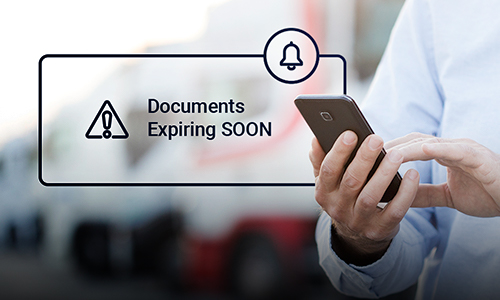 Automatic reminders for expiring CDL safety documents